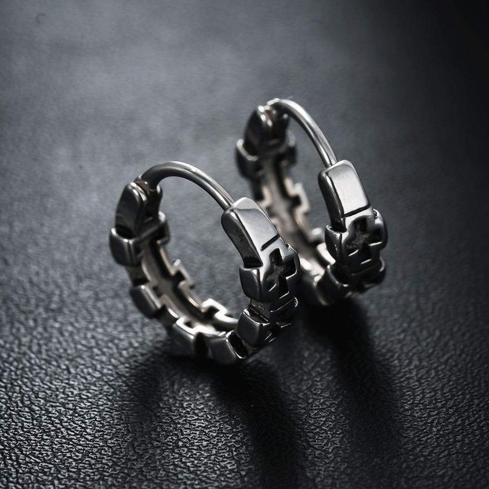 Hollow Cross Earrings Ear Cuffs Unisex Trendy Ear Bone Studs