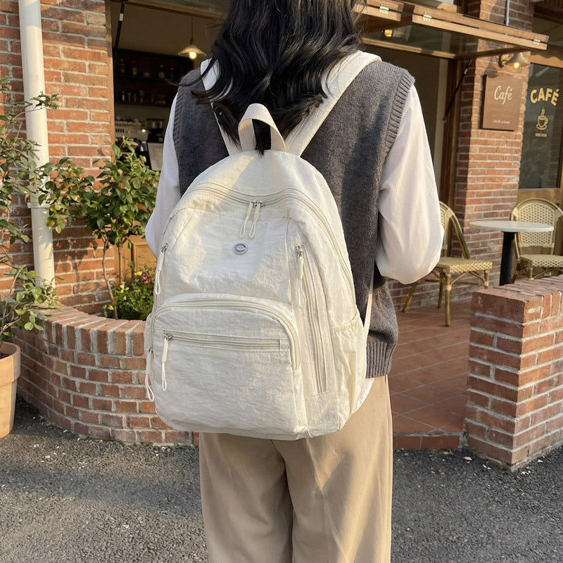 Women's Korean Style Nylon Commuter Backpack