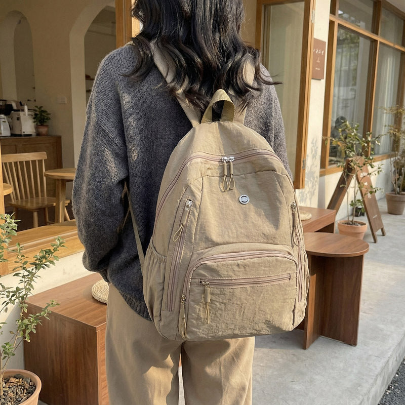 Women's Korean Style Nylon Commuter Backpack