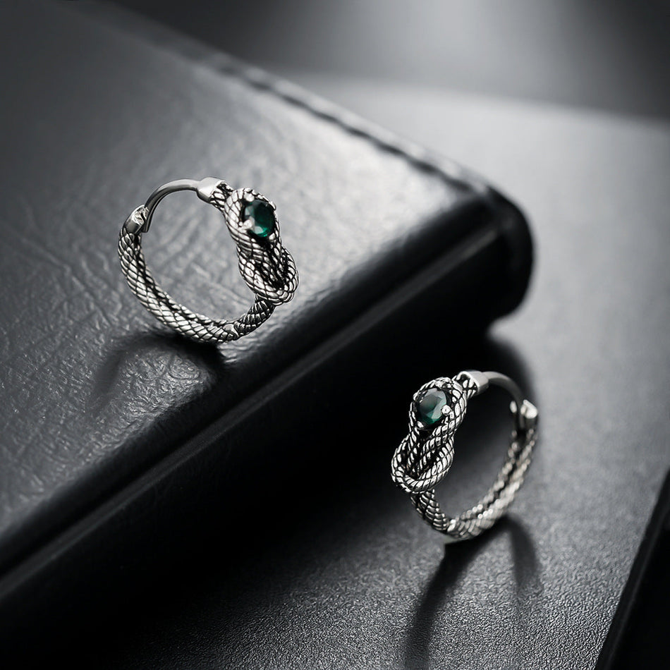 Snake Shaped Earrings Retro Rope Knot Unisex Fashion Jewelry