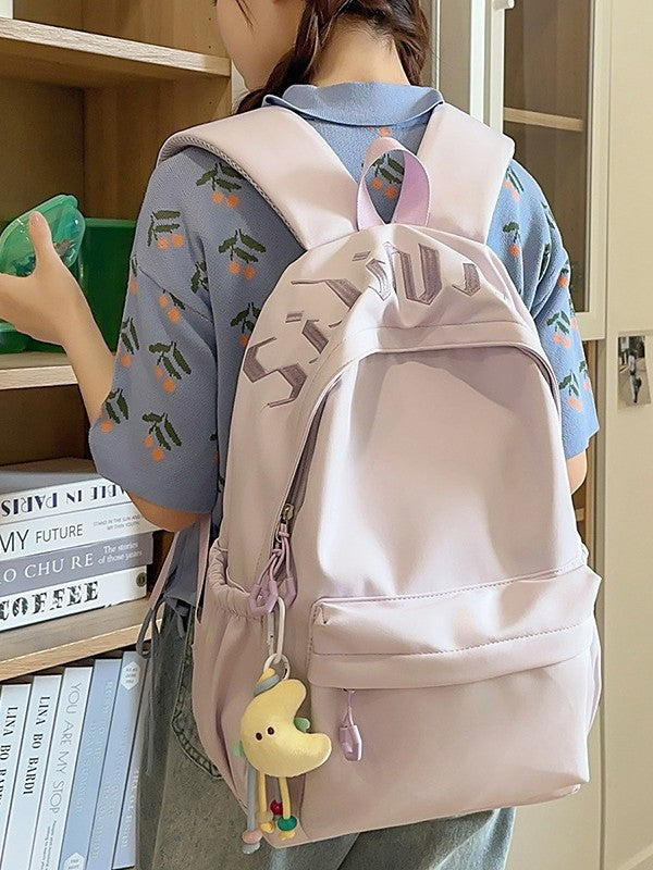 Japanese-Style Lightweight Nylon Backpack for Girls