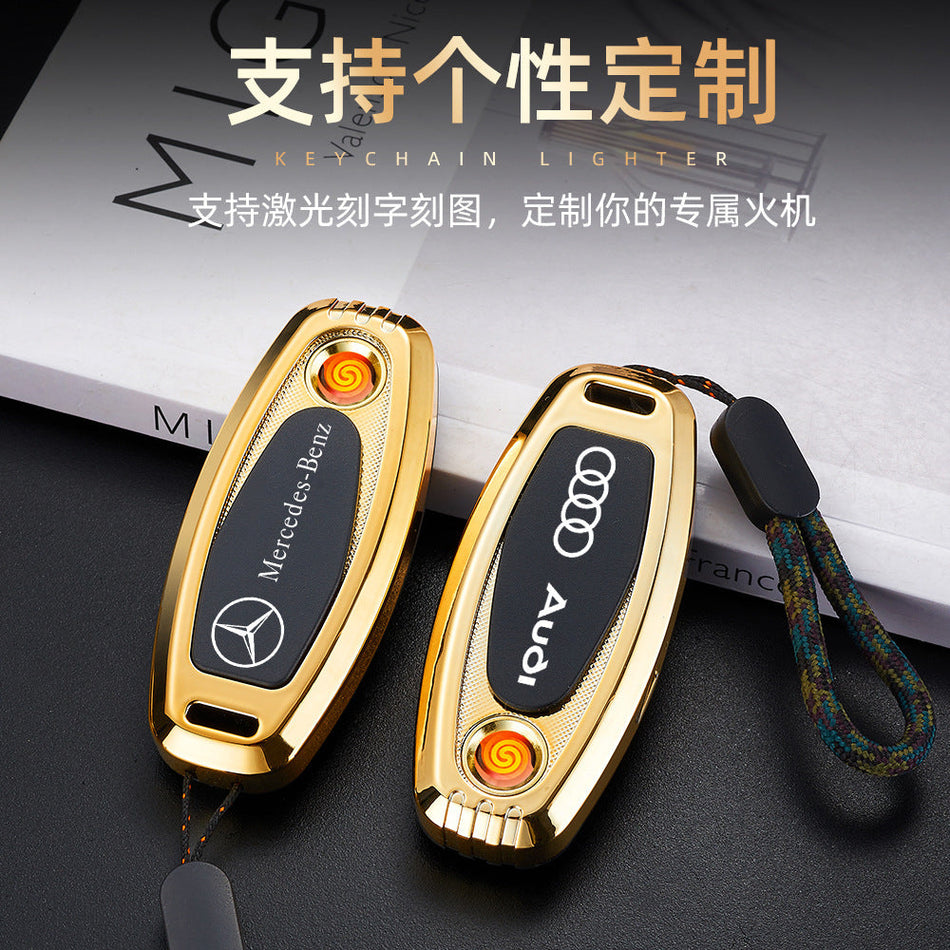 Rechargeable Windproof Electric Lighter Keychain