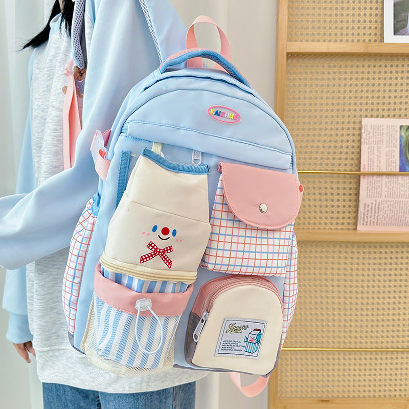 Lightweight Oxford Backpack with Multiple Pockets