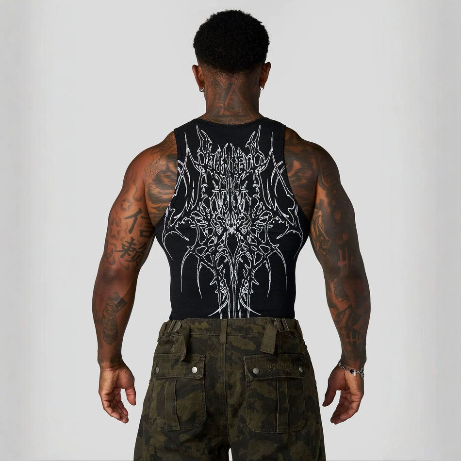 Youngla Knitted Ice Silk Ribbed Vest, Running Basketball Fitness