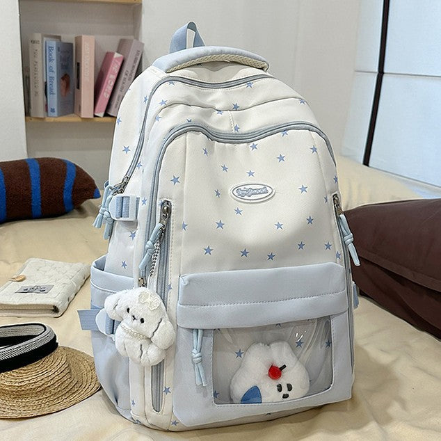 Large Capacity Nylon Campus Backpack with 15-Inch Laptop Space