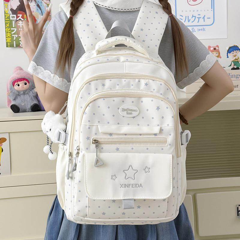 Lightweight Waterproof Nylon School Backpack for Girls