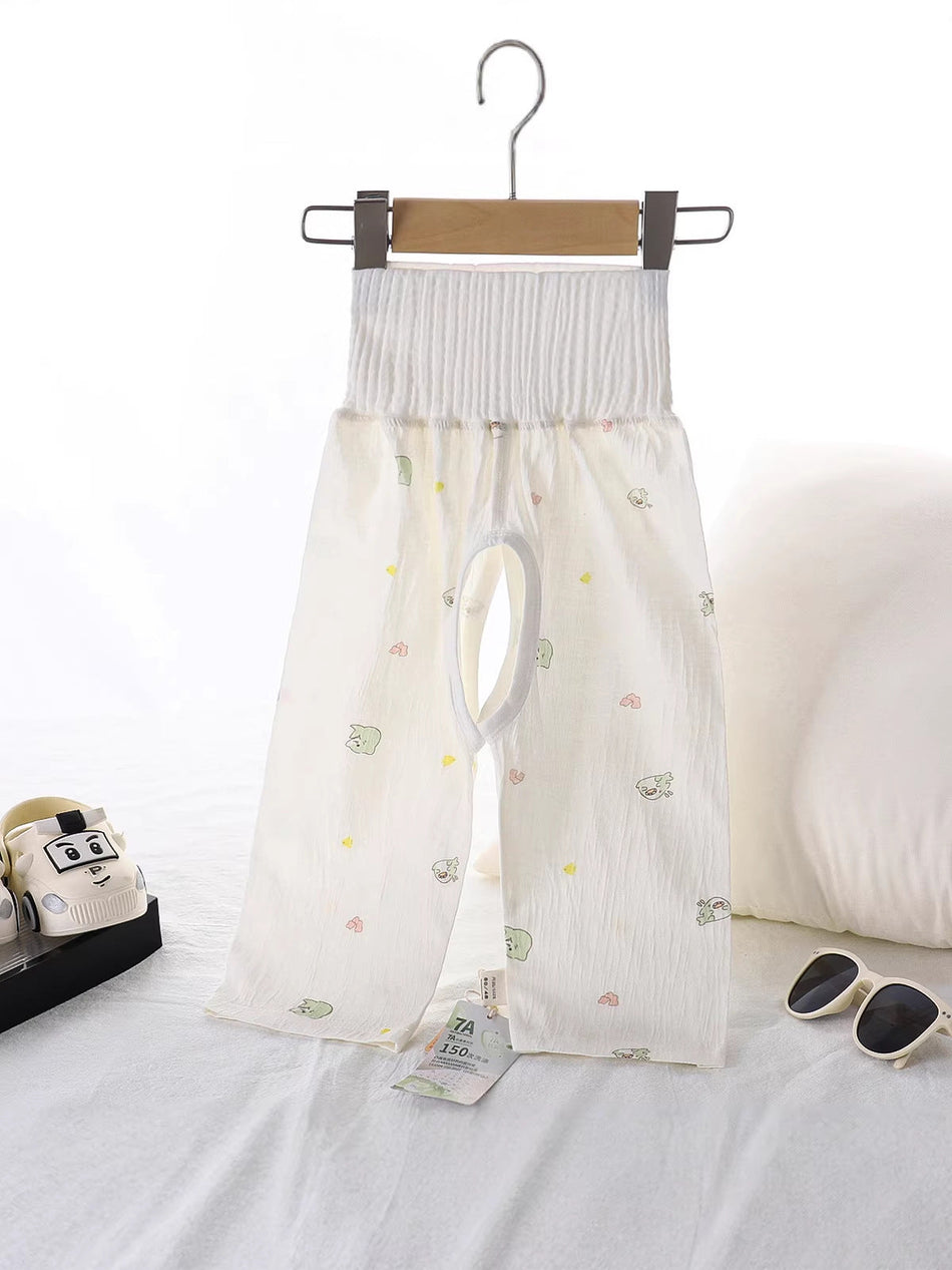 Baby's Pure Cotton High-Waist Long Pants