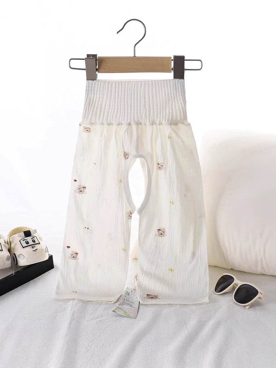 Baby's Pure Cotton High-Waist Long Pants