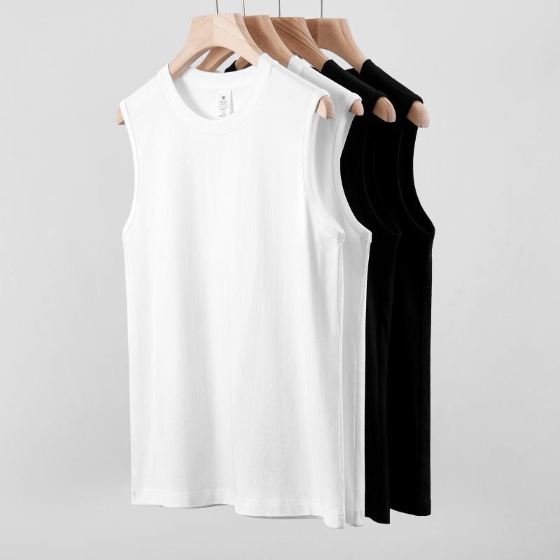 Hese Men's Cotton Sport Vest, Antibacterial Quick-Dry Loose