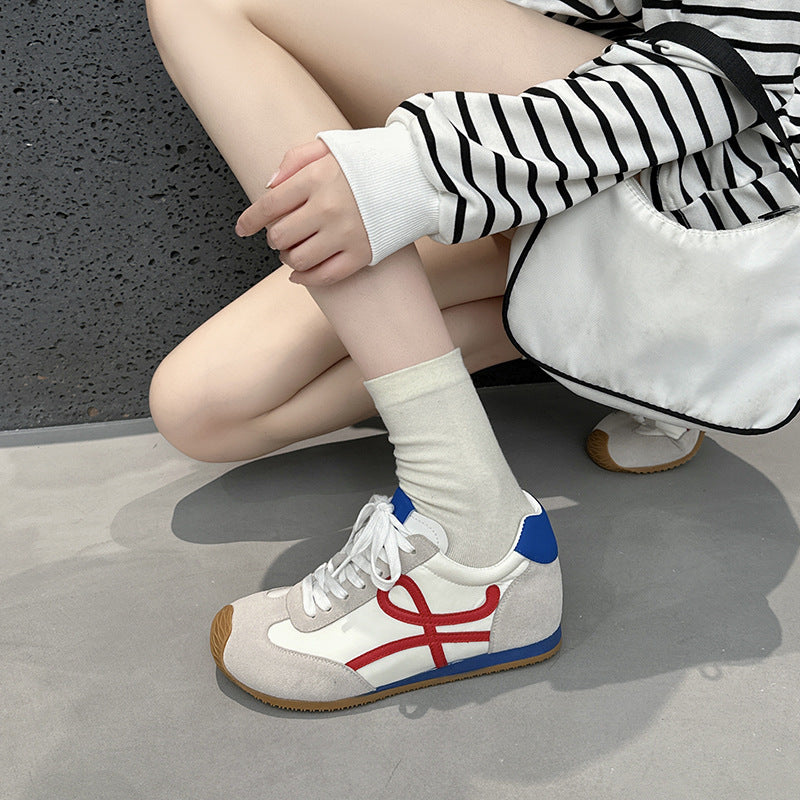 Women's Leather German-Style Height-Increasing Sneakers