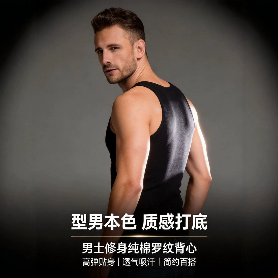 Rainbow Heart 260g Ribbed Tank Top, Tight Fitness Undershirt