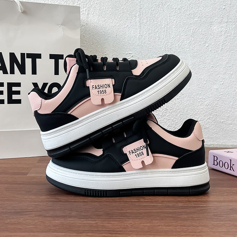 Women's Platform Sneakers with Color-Block Design