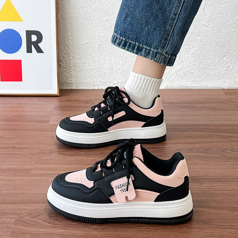 Women's Platform Sneakers with Color-Block Design