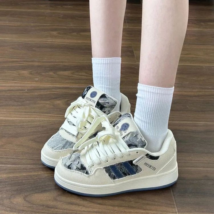 Women's Retro Platform Canvas Sneakers