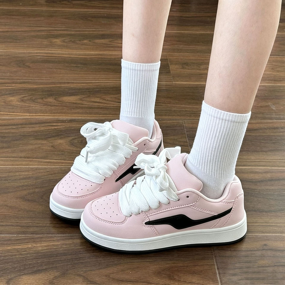 Women's Pink Platform Sneakers with EVA Insole