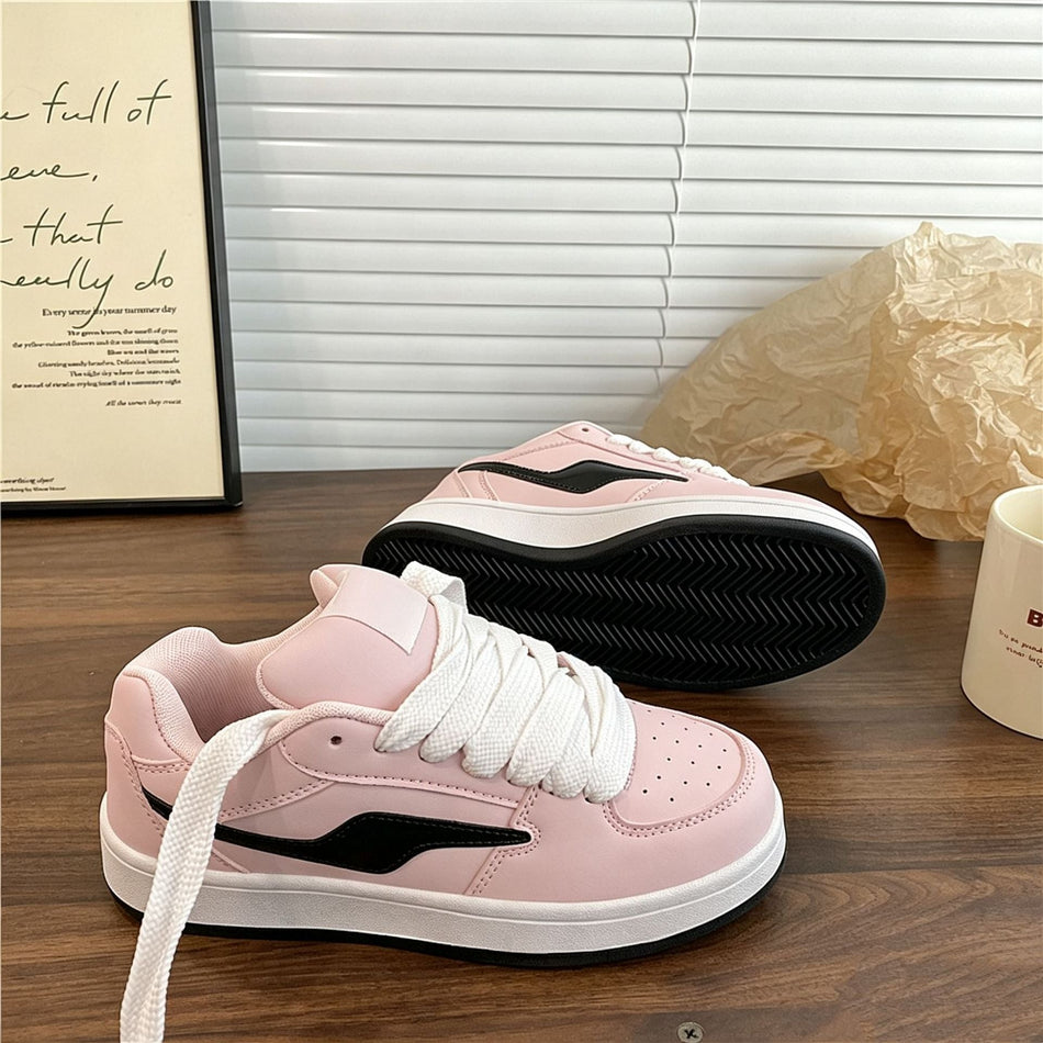 Women's Pink Platform Sneakers with EVA Insole