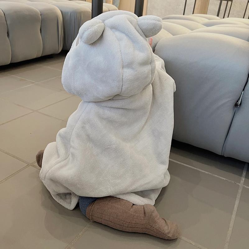 Baby Winter Raccoon Hooded Windproof Cloak Shawl