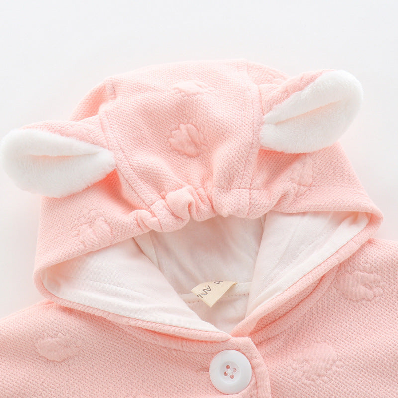 Baby Hooded Korean Style Double-Layer Short Cloak