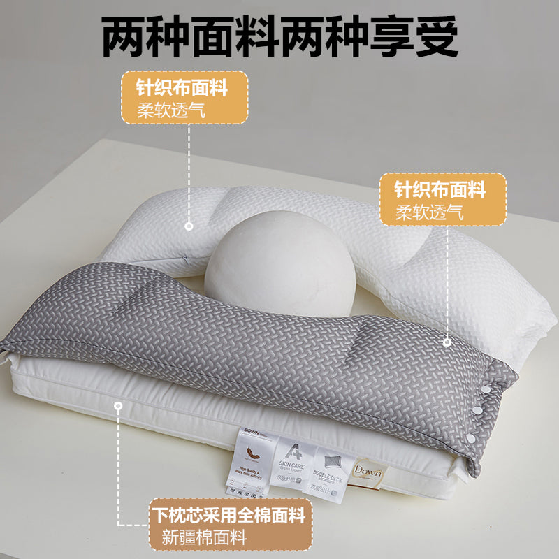 Cotton Anti-Traction Neck Pillow, Adult Sleep Support