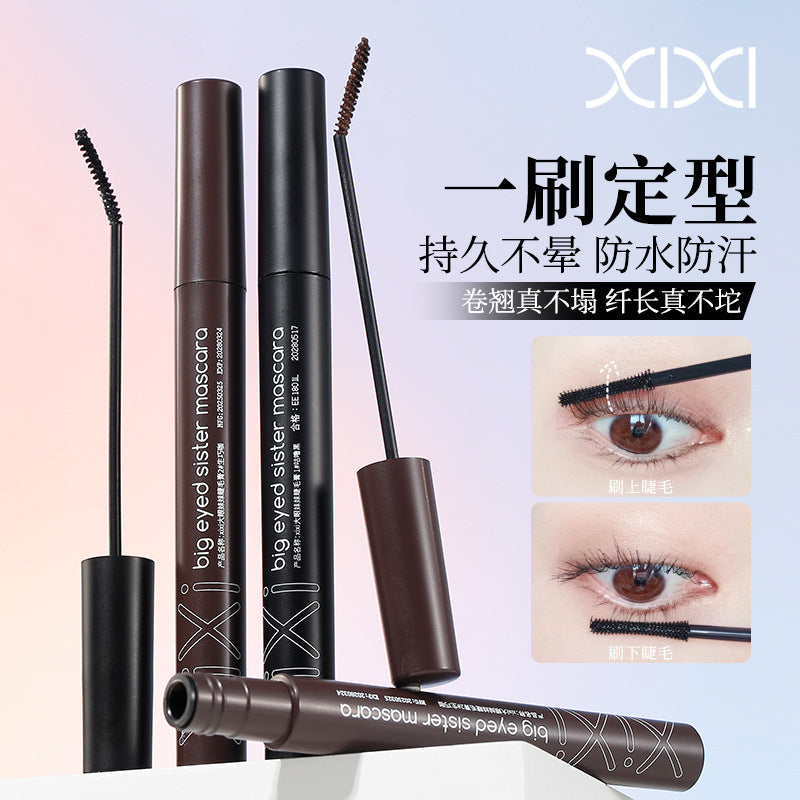 Xixi Big Eye Mascara, Waterproof Curling Small Brush Head