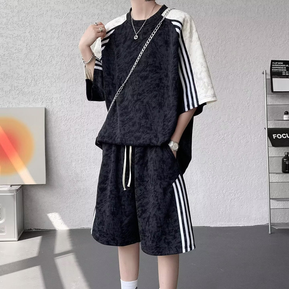 Men's Loose Fit T-Shirt and Shorts Set