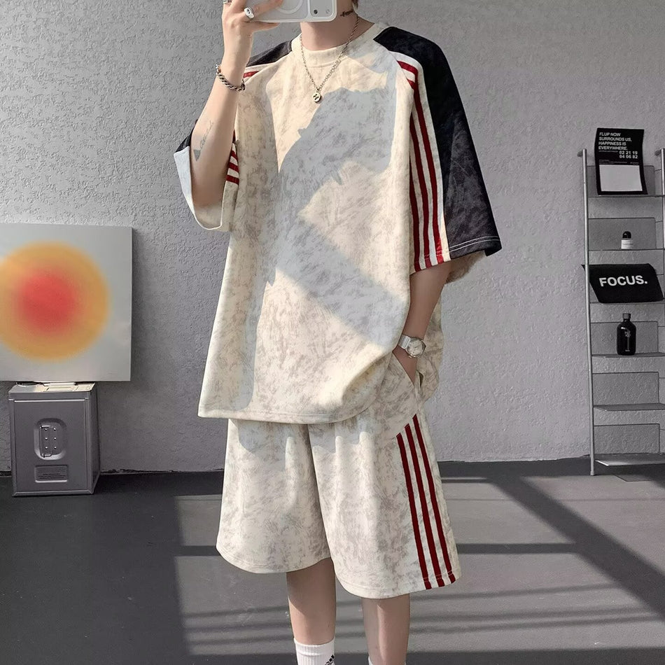 Men's Loose Fit T-Shirt and Shorts Set