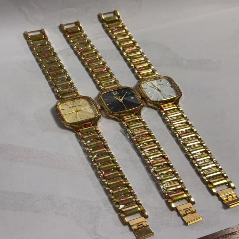 Leopard Print Square Quartz Watch for Women
