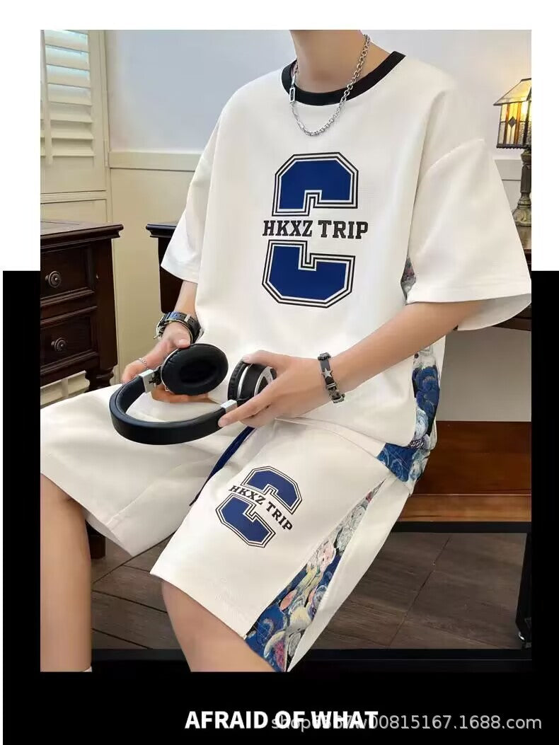 Men's Waffle T-Shirt and Pants Set