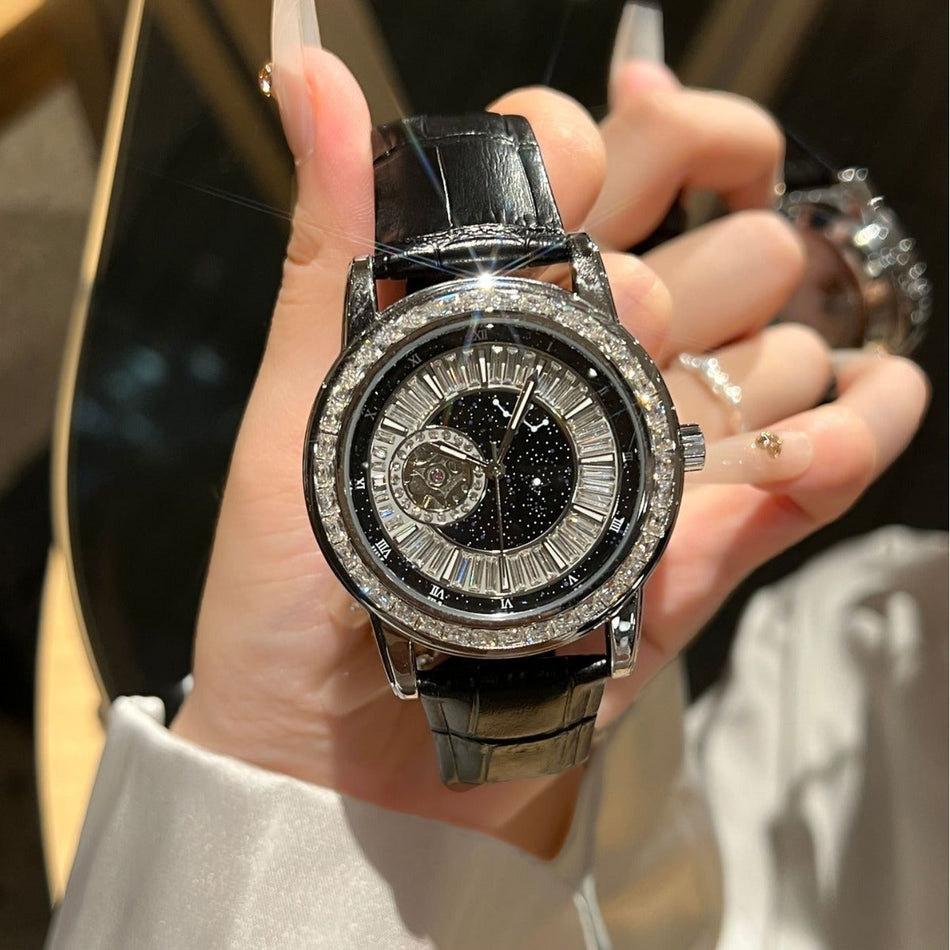 Black Swan Women's Quartz Watch with Leather Strap