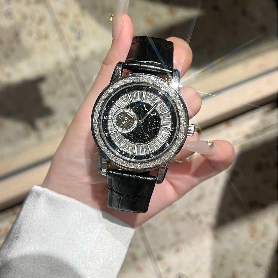 Black Swan Women's Quartz Watch with Leather Strap
