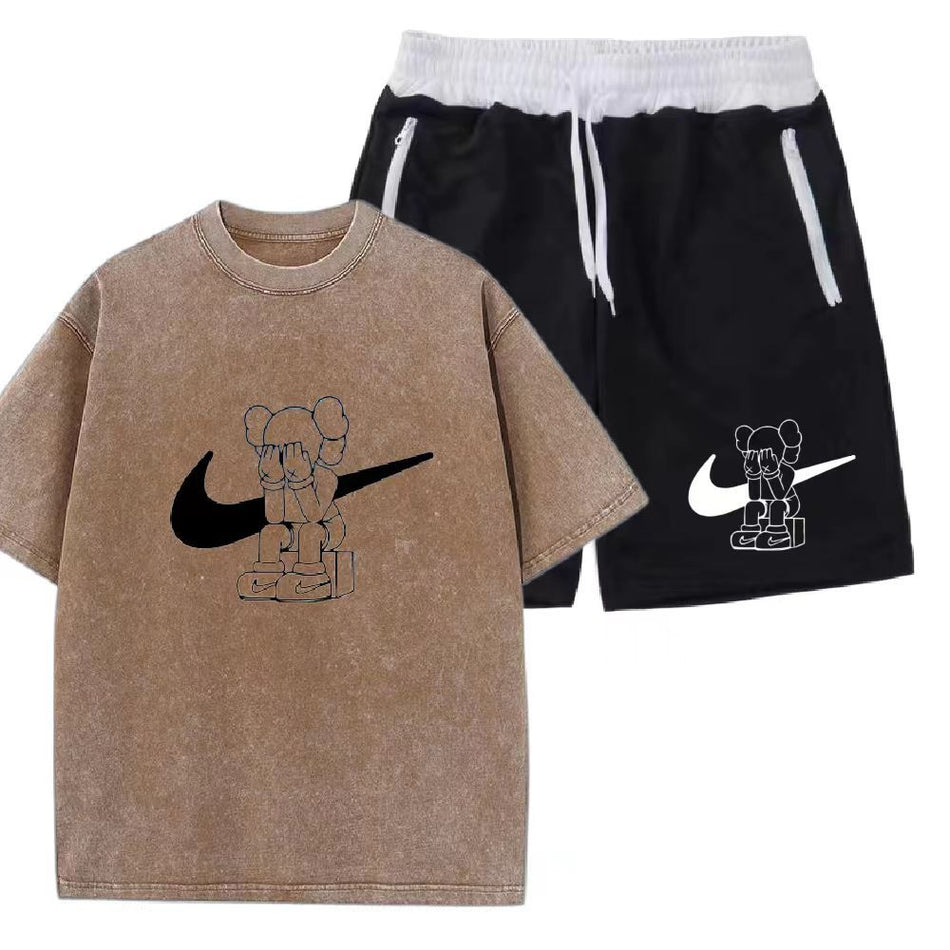 Men's Cotton T-Shirt and Shorts Set