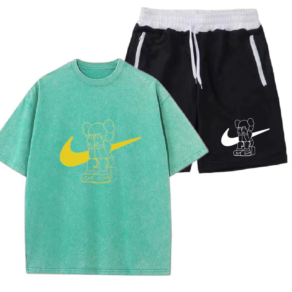 Men's Cotton T-Shirt and Shorts Set