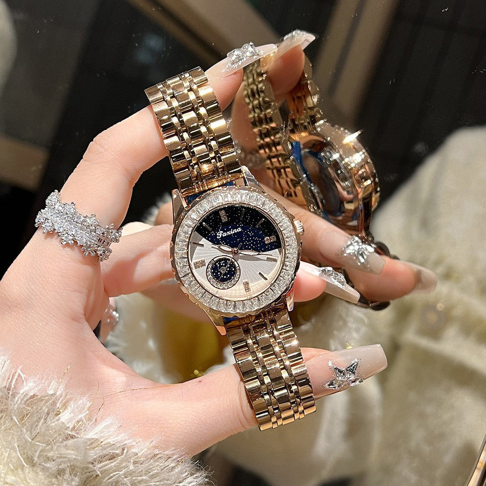 Elegant Korean Style Leather Strap Watch for Women