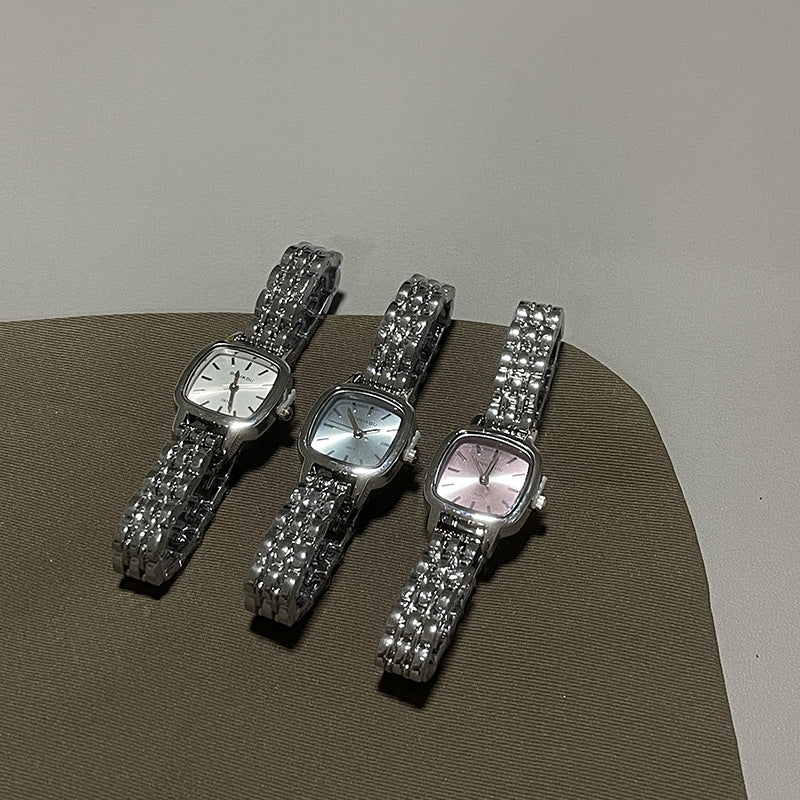 Small Cube Chain Bracelet Watch for Women
