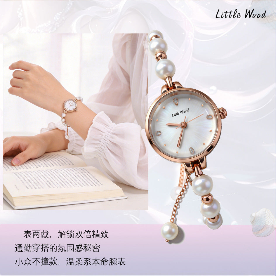 Pearl Bracelet Quartz Watch for Women