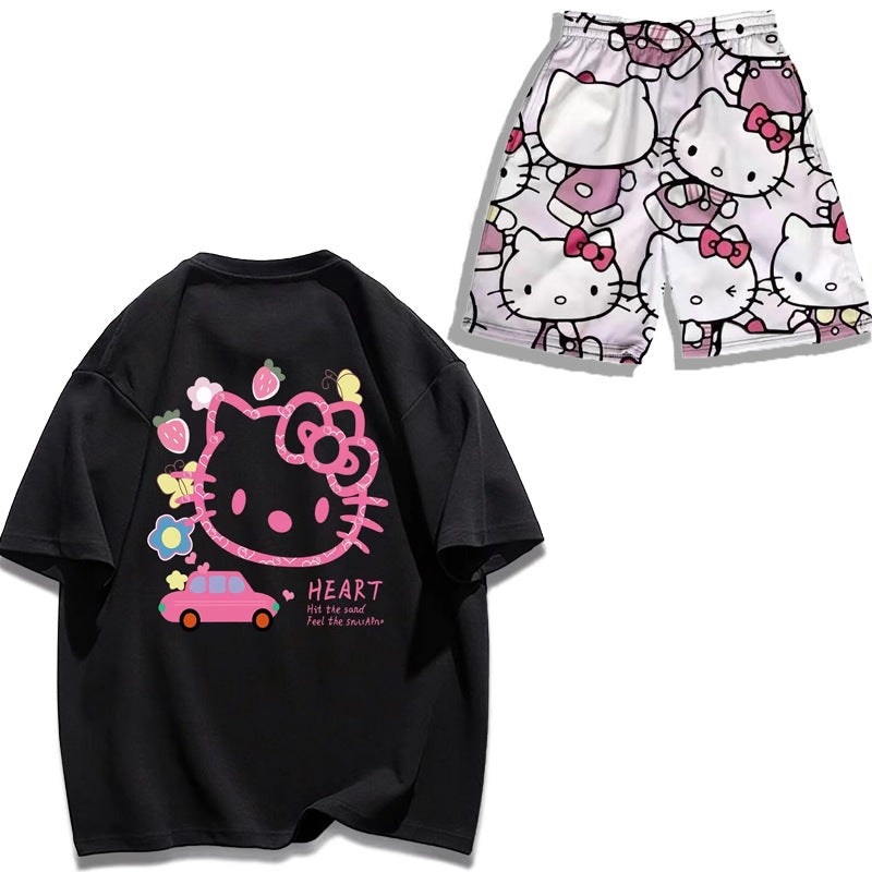Hello Kitty Loose T-Shirt and Shorts Set