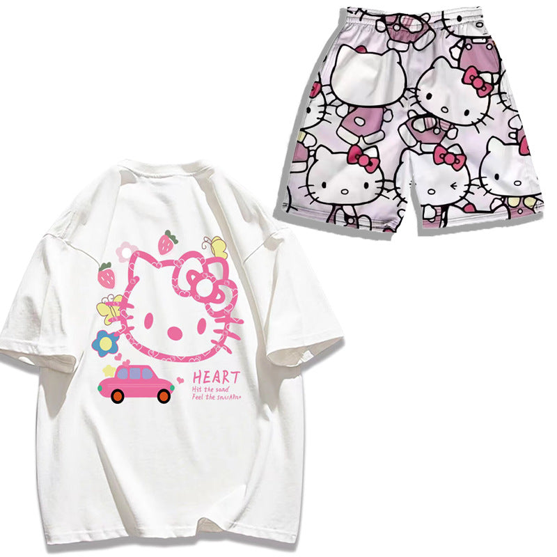 Hello Kitty Loose T-Shirt and Shorts Set