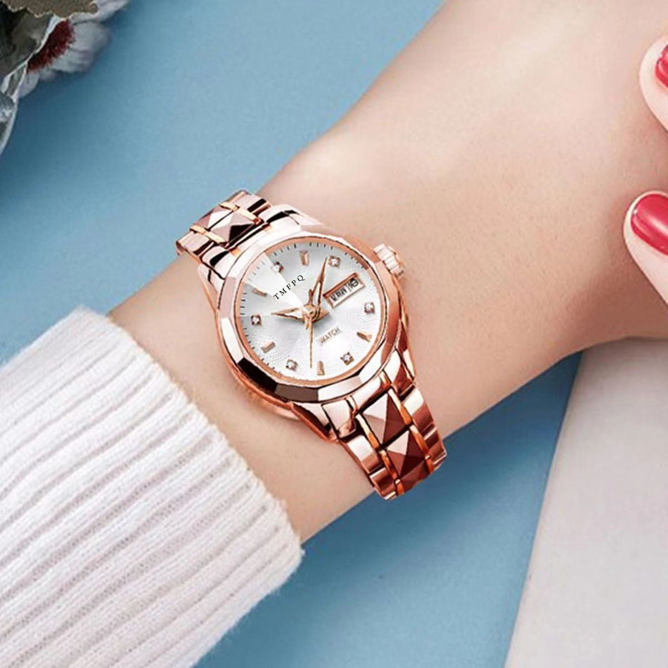 Korean Style Star Women's Quartz Watch with Calendar