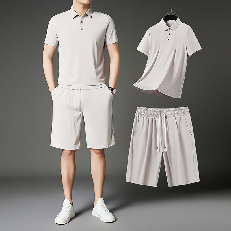 Men's Seamless T-Shirt and Casual Pants Set