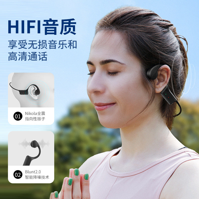 HS1 Bone Conduction Bluetooth Sports Headphones, Non-In-Ear