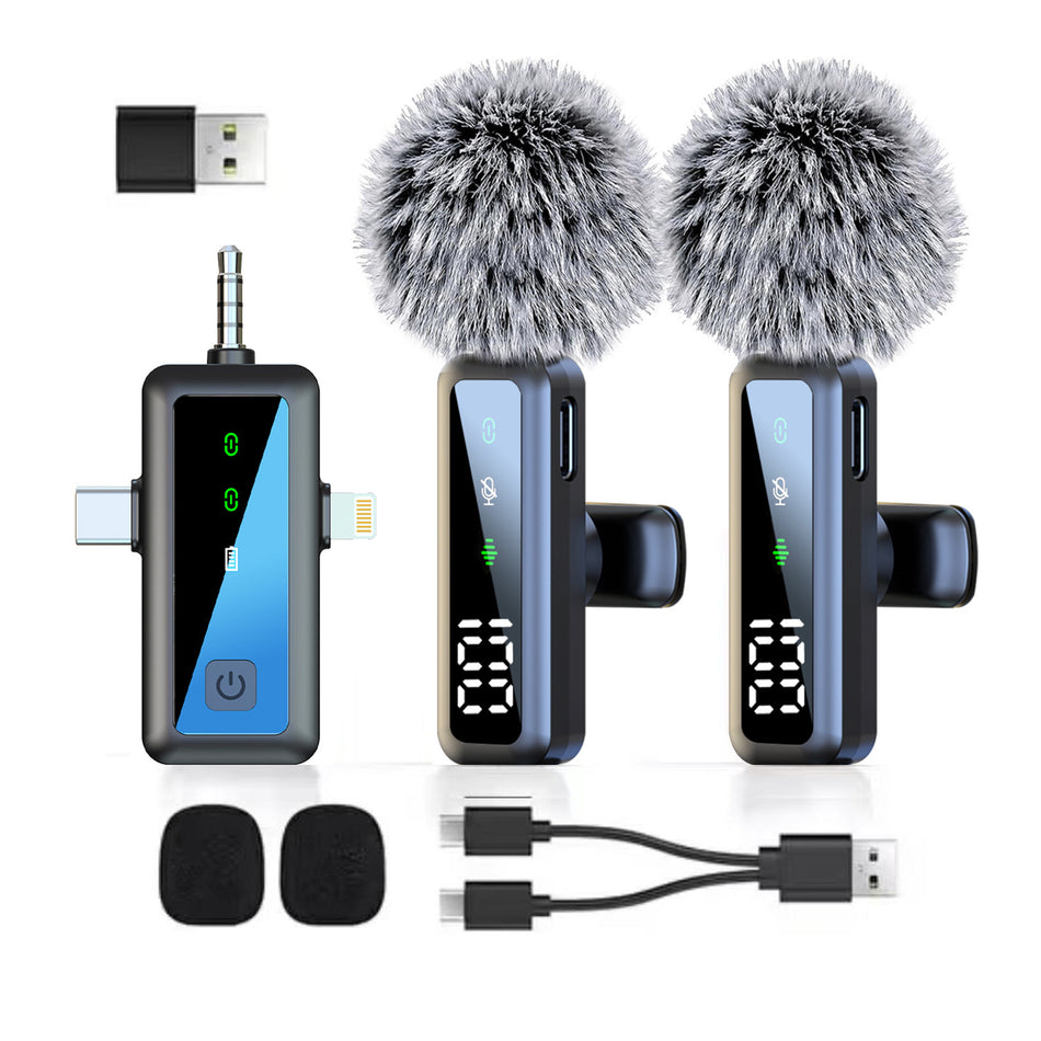 H65 Wireless Lavalier Microphone, Three-in-One Live Streaming