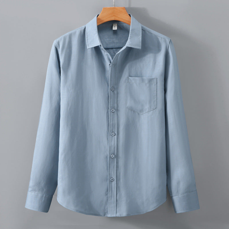 Men's Linen Long-Sleeve Shirt & Trousers Suit
