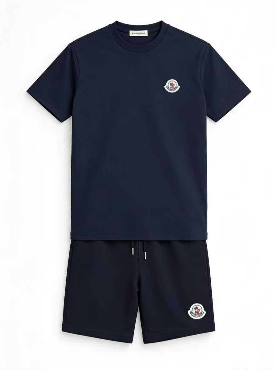 Men's Cotton Short-Sleeve T-Shirt & Shorts Suit