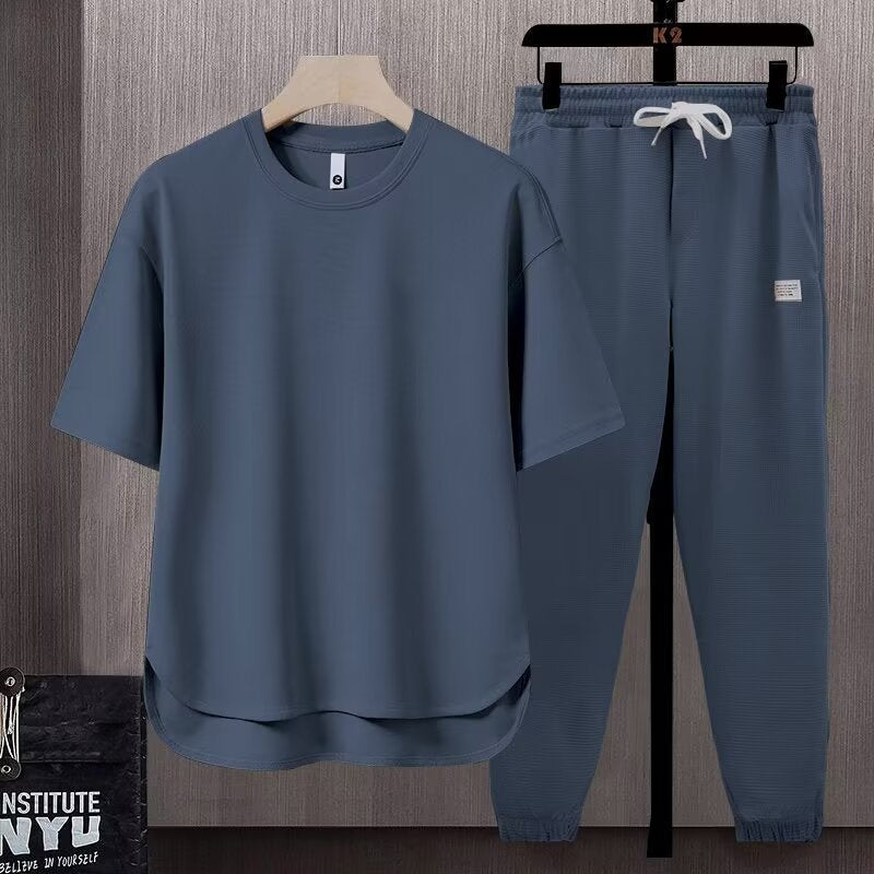 Men's Short-Sleeve T-Shirt & Trousers Suit