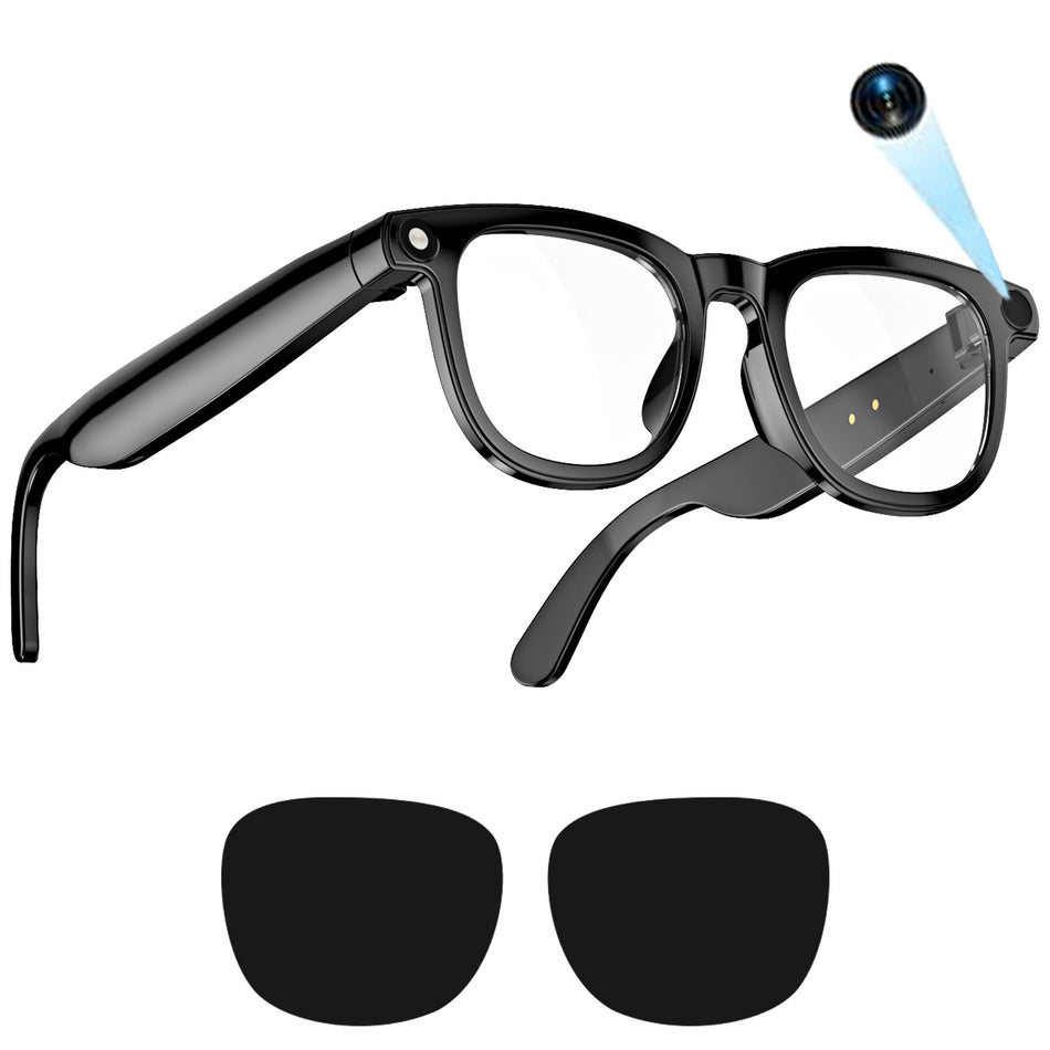 Smart AI Glasses with Camera, Music, Calls & Translation