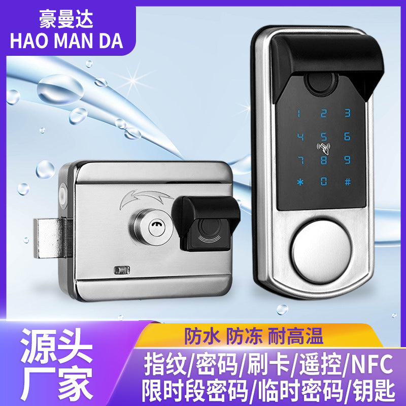 HMDS Smart Fingerprint Lock, Old-Style Iron Door Anti-Theft