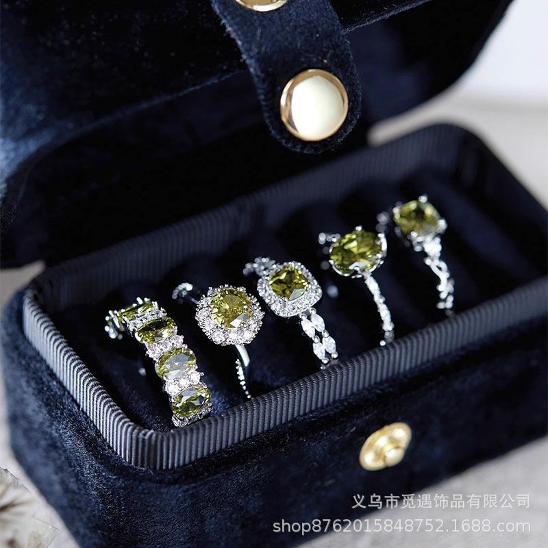 Retro Super Flash Zircon Open Ring for Women