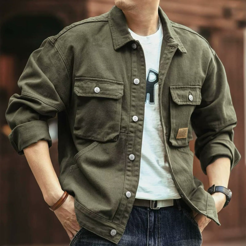 Men's Fleece-Lined Denim Workwear Jacket