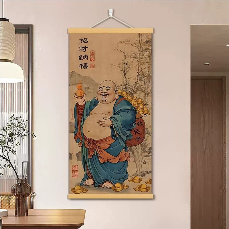 Maitreya Buddha Wall Art, Modern Minimalist Hanging Painting
