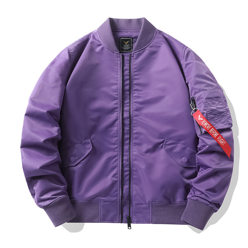 Men's Nylon Bomber Jacket Japanese Workwear Style